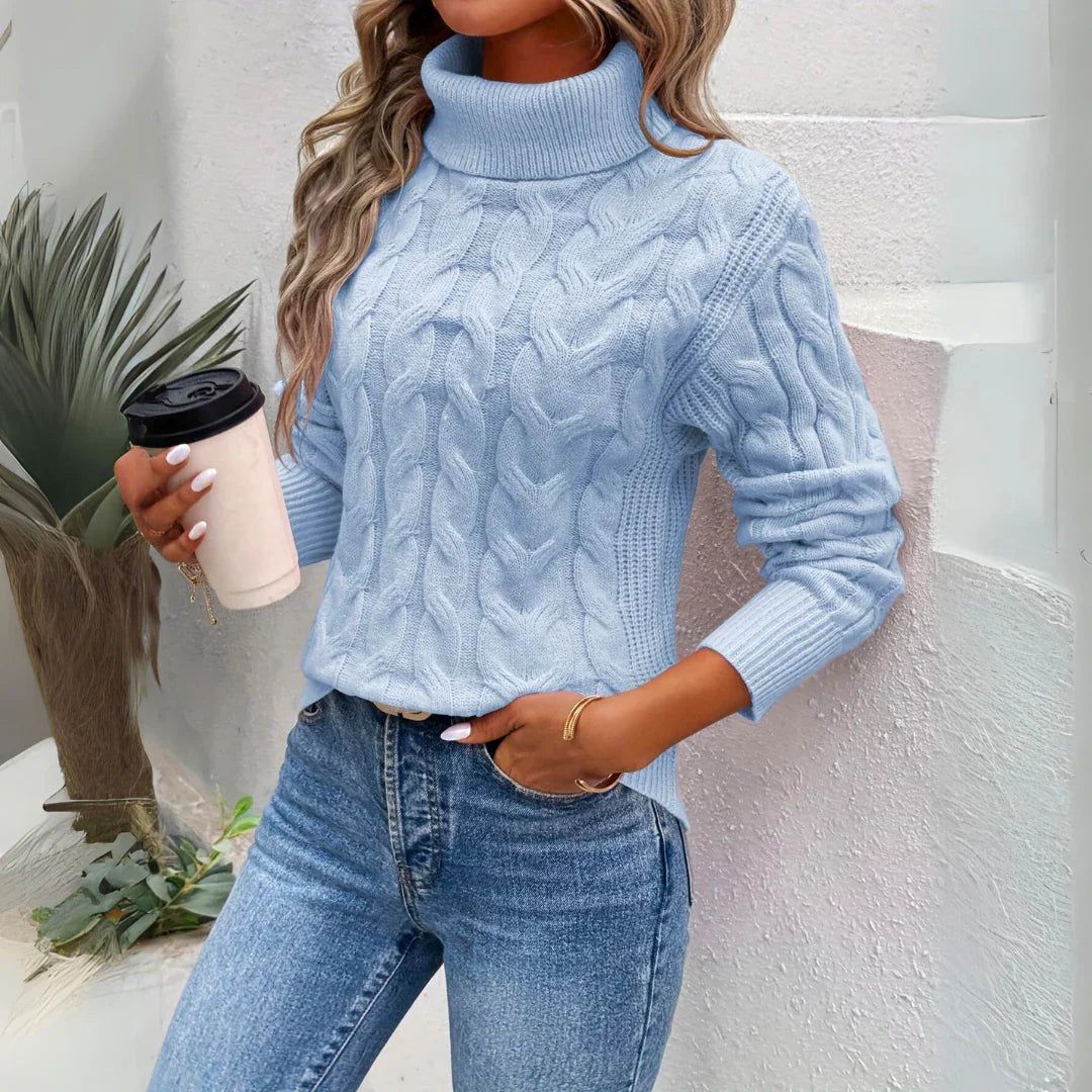 Giulia™ | Warmer gestrickter Damenrollkragenpullover