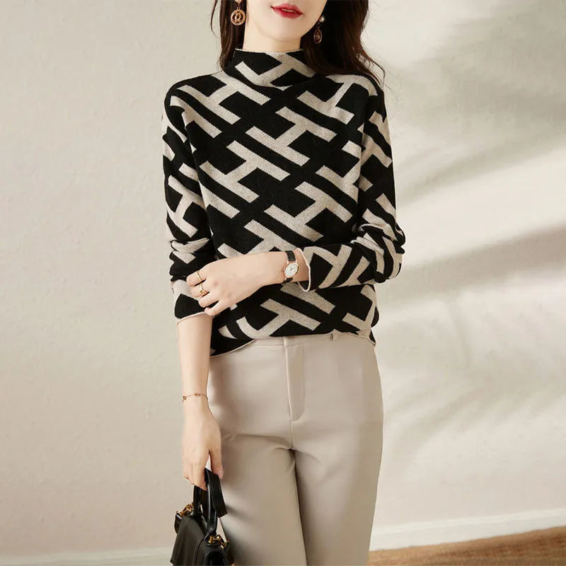 Ava™ - Eleganter, geometrischer, bequemer Pullover