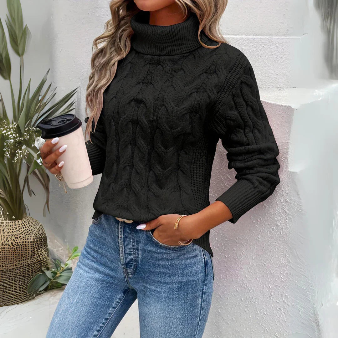Giulia™ | Warmer gestrickter Damenrollkragenpullover