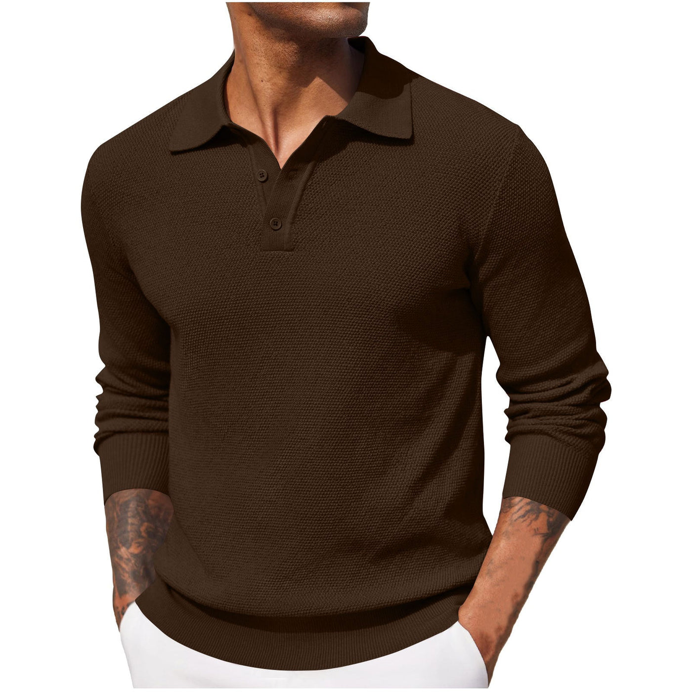 Gerard | Luxuriöses Langarm-Poloshirt