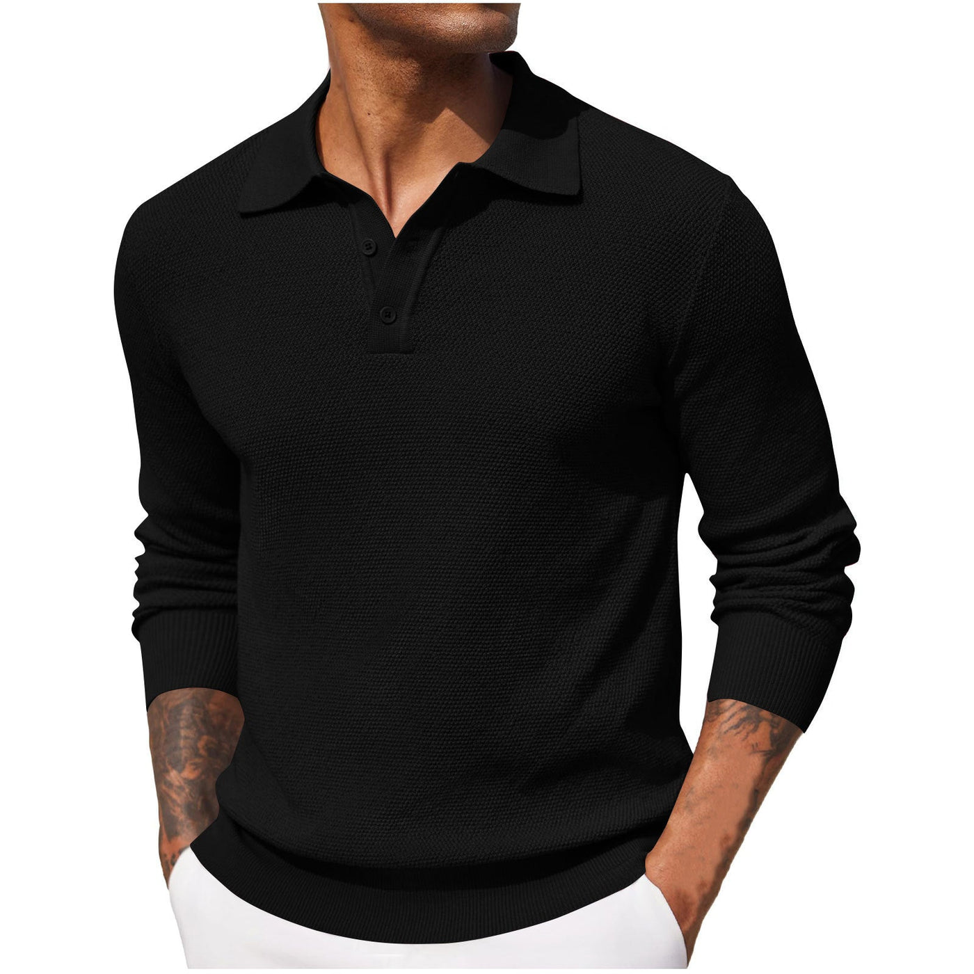 Gerard | Luxuriöses Langarm-Poloshirt