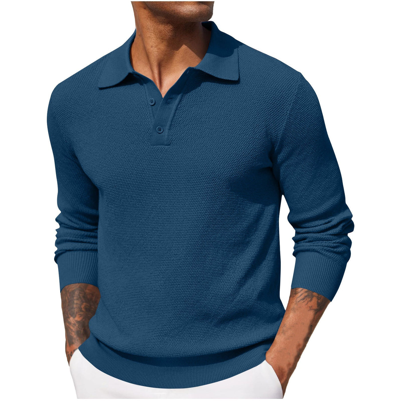 Gerard | Luxuriöses Langarm-Poloshirt