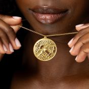 Beliebte Erinnerungen Kartenkette [750er Gold Vermeil]
