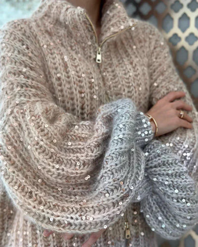 Sophie™ - Eleganter glitzernder Seiden-Cardigan