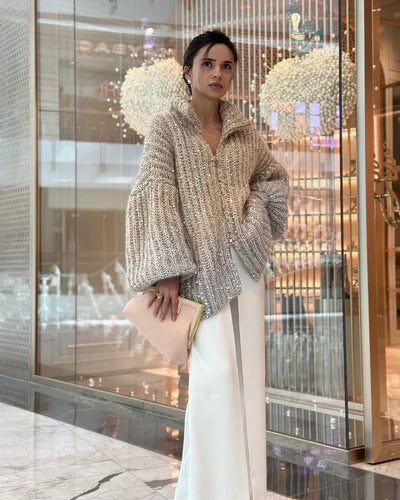 Sophie™ - Eleganter glitzernder Seiden-Cardigan
