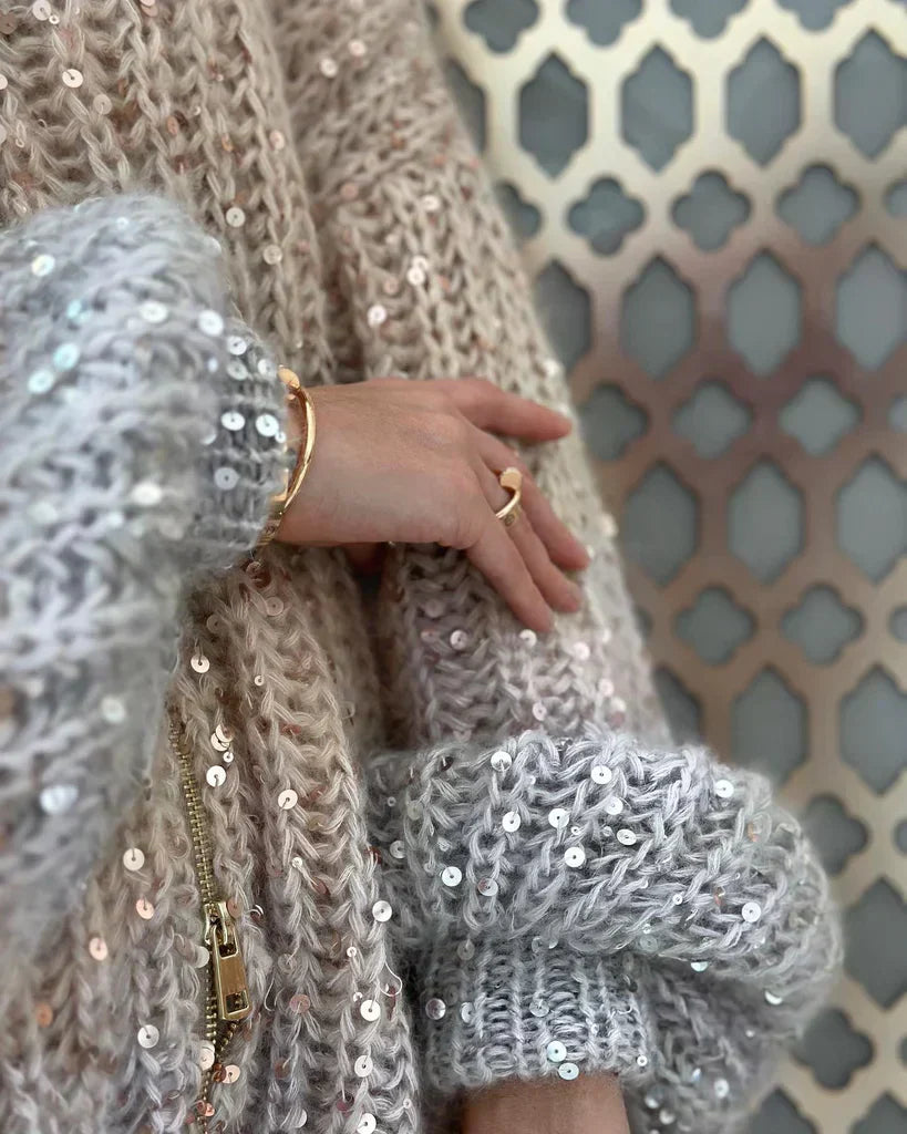 Sophie™ - Eleganter glitzernder Seiden-Cardigan