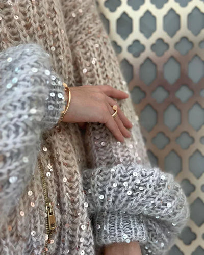 Sophie™ - Eleganter glitzernder Seiden-Cardigan